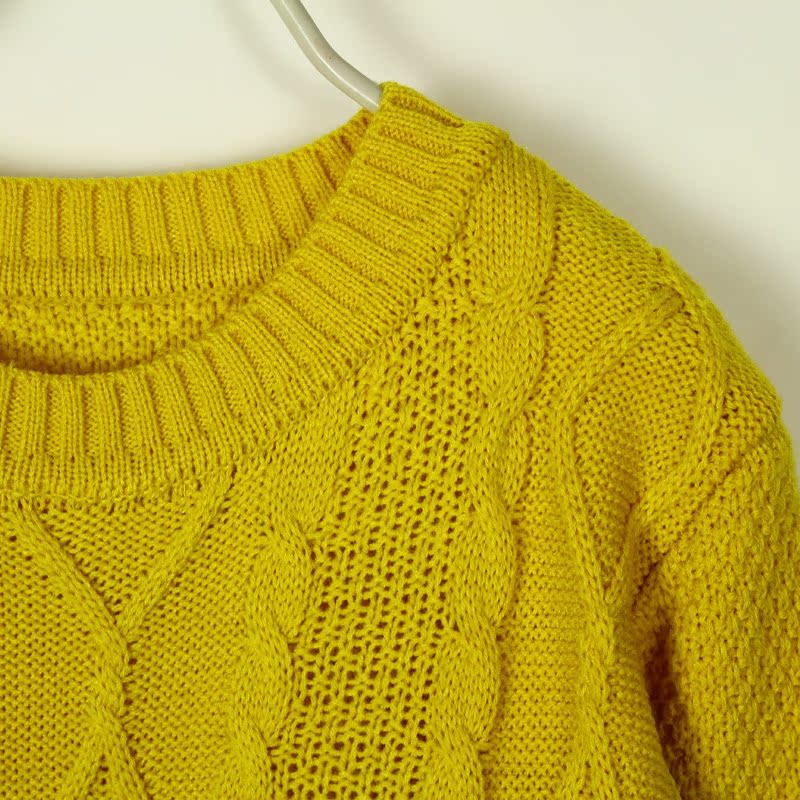 3色 冬款外贸女装混批发 <em>双色</em>复古<em>菱形</em>麻花编