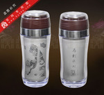 纯银杯子-纯银水杯-银口杯-纯银保健杯-纯银欣瑞细款杯-马到成功