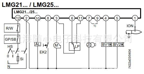 330 程控器/控制盒 燃烧器配件 siemens/西门子【德国 电路图