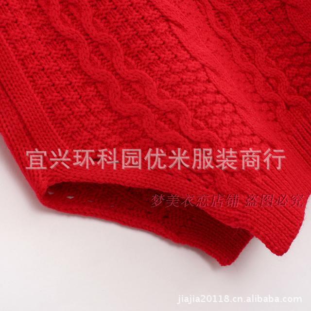 装胖mm新款高领长款纯色麻花编织<em>下摆开叉</em>打