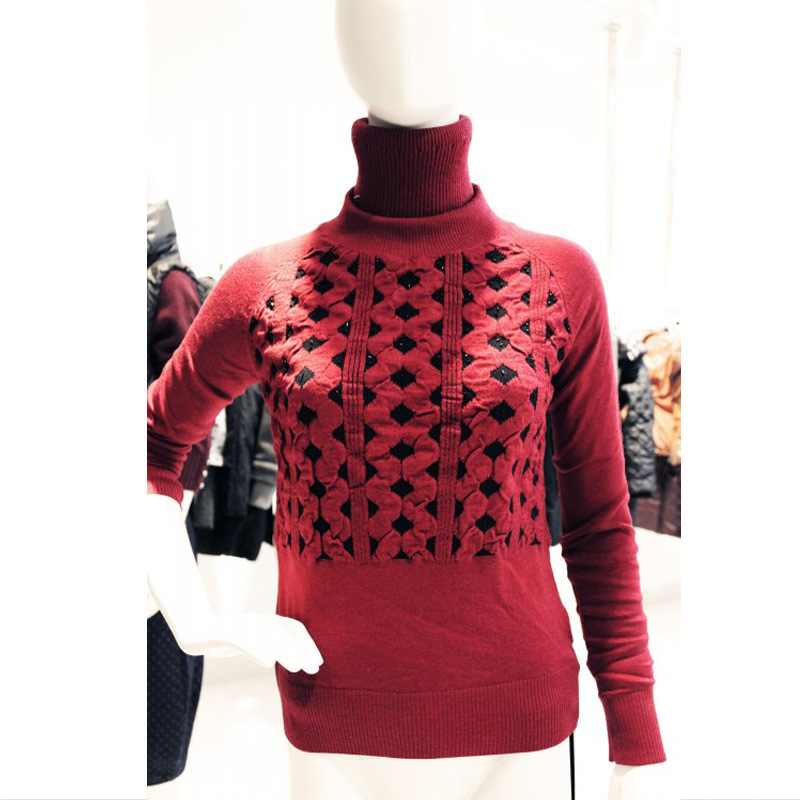 冬款女士高领<em>打底毛衣 批发</em> 新款毛衣批发 短款