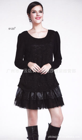 【2012秋新品亮吟 高贵气质胖mm秋款连衣裙