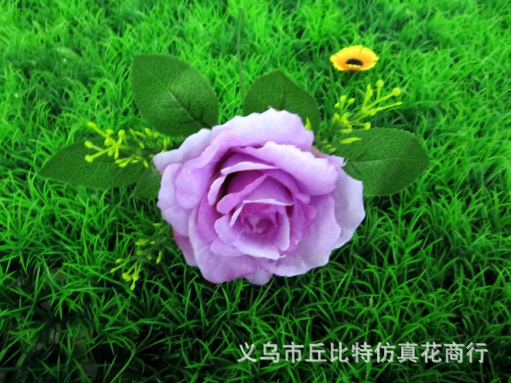 【【小额批发】单枝仿真玫瑰 仿真绢花 塑料花