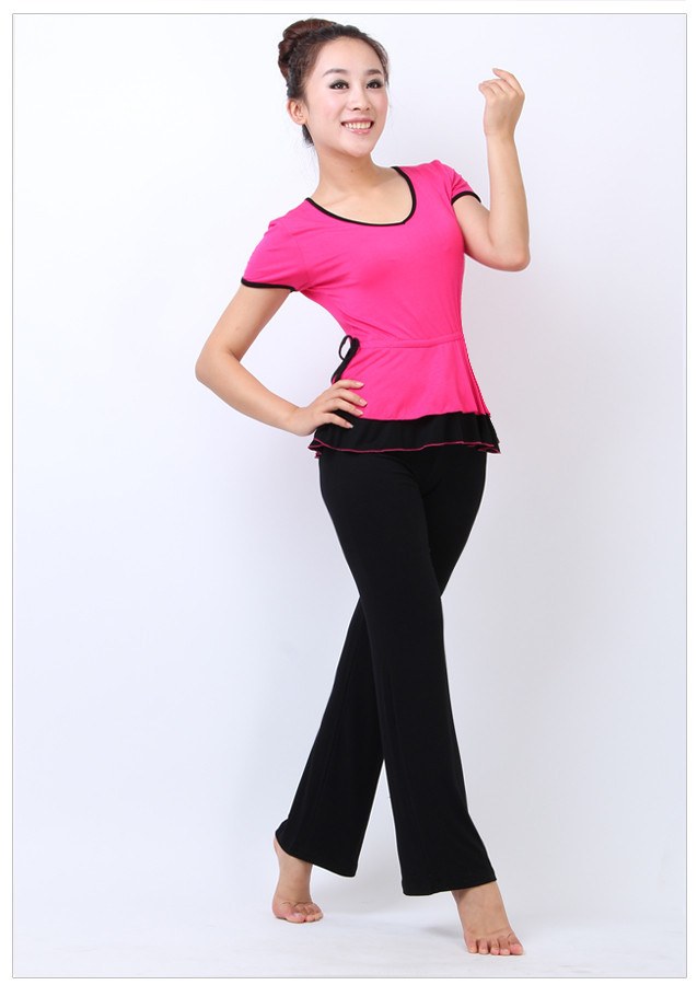 供应<em>夏季女式</em>广场舞<em>服装</em>新款套装短袖瑜伽服俞