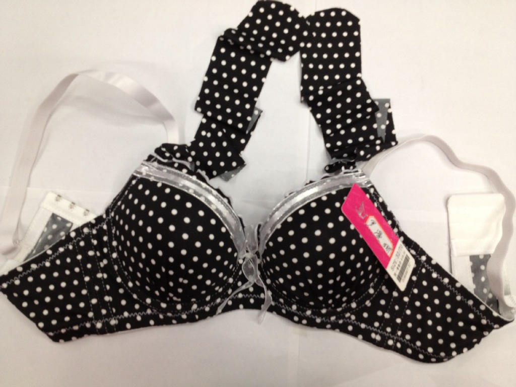 圆点少女时尚吊带<em>文胸</em> <em>内衣胸罩加工厂</em>图片,圆