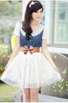 下架1280#2012新款女装日系淑女甜美可爱公主系网纱雪纺连衣裙