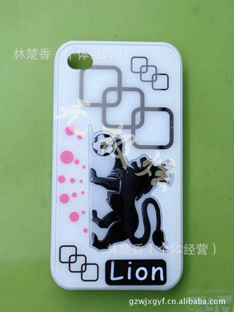 【新品 英超球队标志 iphone4 4S 雄狮镜面水晶