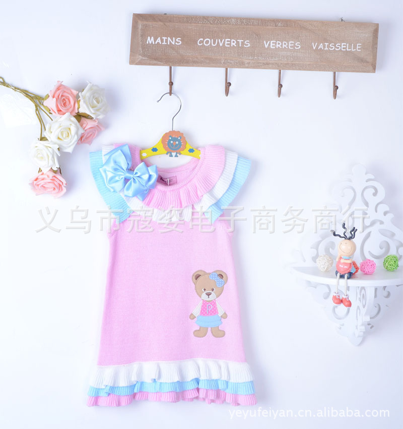 【新款pawin女童<em>毛衣裙</em> 外贸童装 <em>儿童毛衣裙</em>