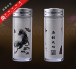 纯银杯子-纯银水杯-银口杯-纯银保健杯-纯银注塑杯-马到成功