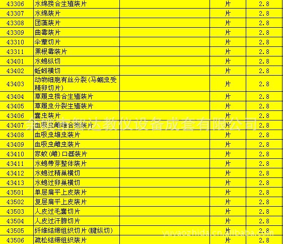 供应初中生物全套切片 教学仪器 教学标本 切片