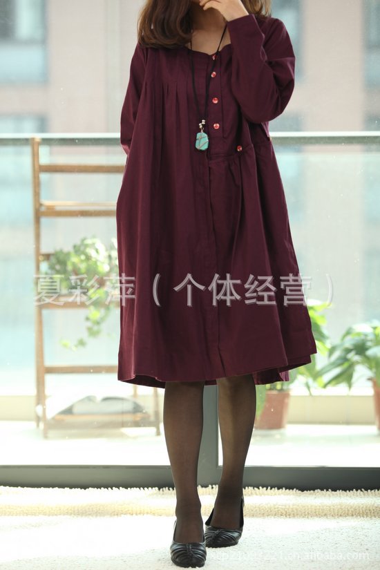 一件代发秋装新款布衣风格韩版<em>热卖女装</em>大码棉