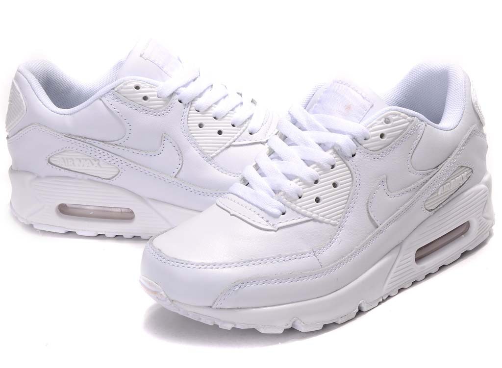 耐克Air+Max+90+全白情侣鞋Nike+气垫跑鞋批