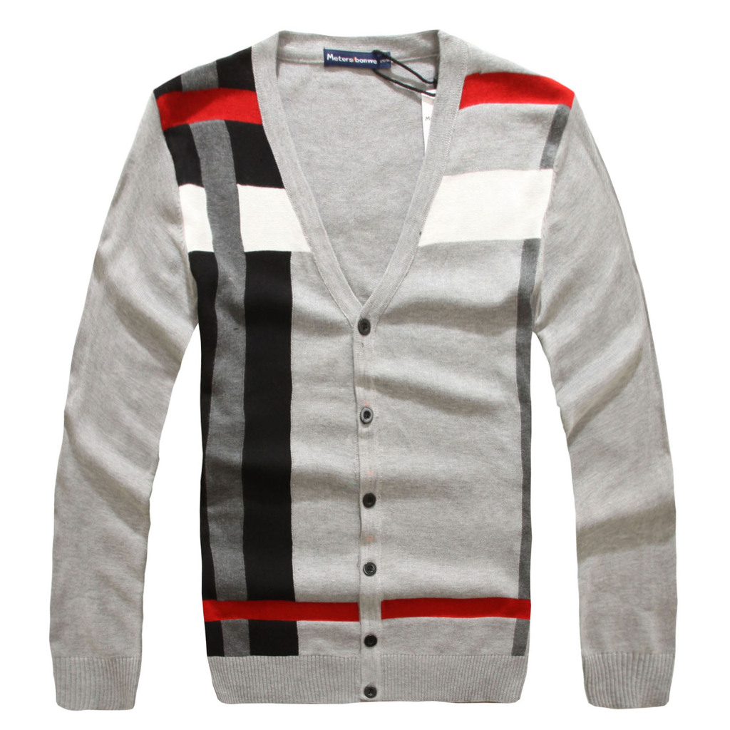 锦都衣社 潮流<em>男装</em> <em>英文字母</em>印花 v领休闲<em>毛衣</em>