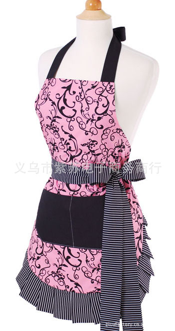 批发采购围裙、袖套、微波炉手套-可爱蛋糕印