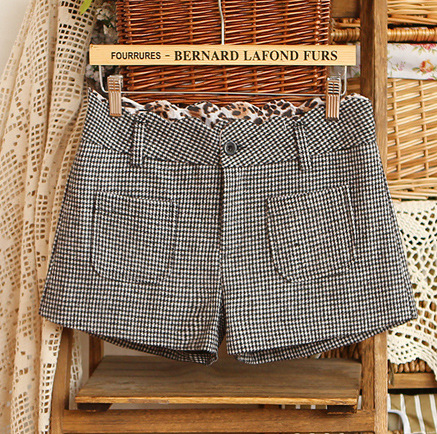 1466-0.25 批发<em>秋装</em>新款韩版<em>女式</em>千鸟<em>格子</em>波浪