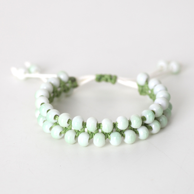 陶瓷首饰 DIY手工编织<em>手链</em> 森女系 手绳 手饰 <em>送</em>