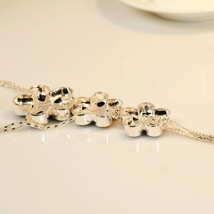 批发采购项饰-五瓣花流苏双链 长款项链 毛衣链