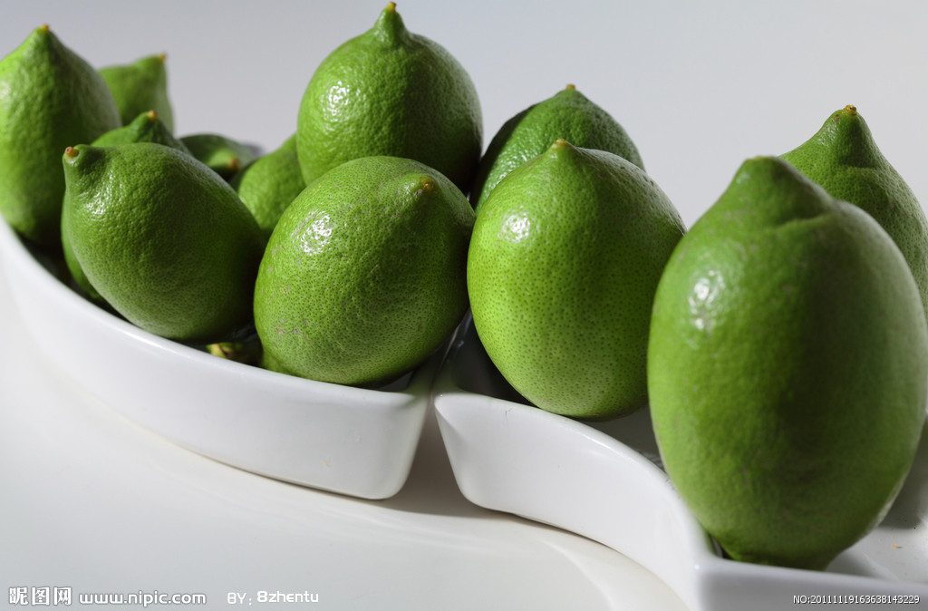 泰国青柠。柠檬 薄荷叶 调酒用料图片,泰国青柠