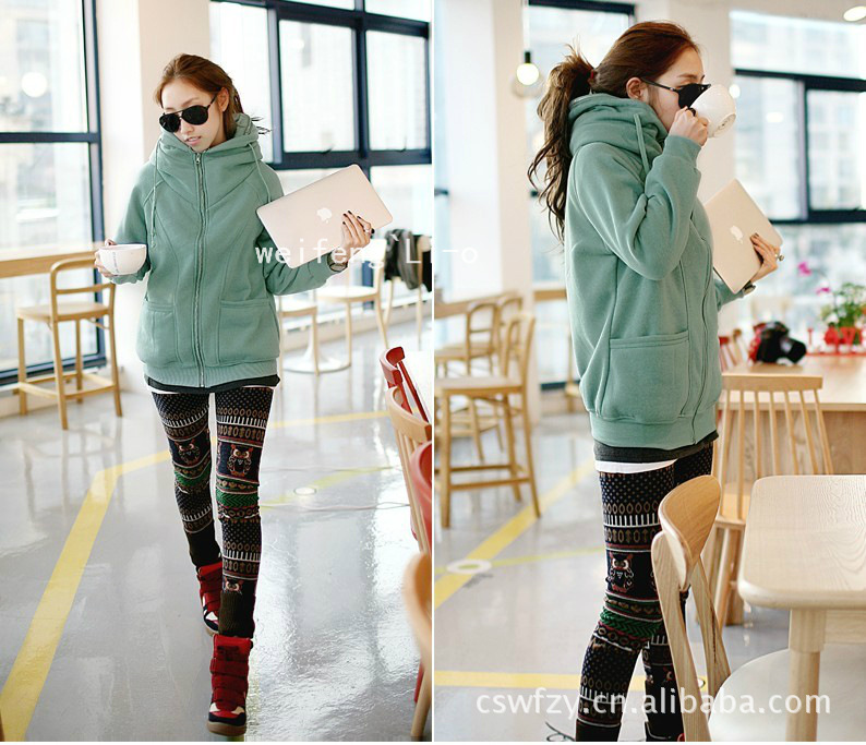 2013新款<em>女装开衫</em>拉链<em>卫衣</em> <em>加绒</em>加厚<em>韩版</em>连帽