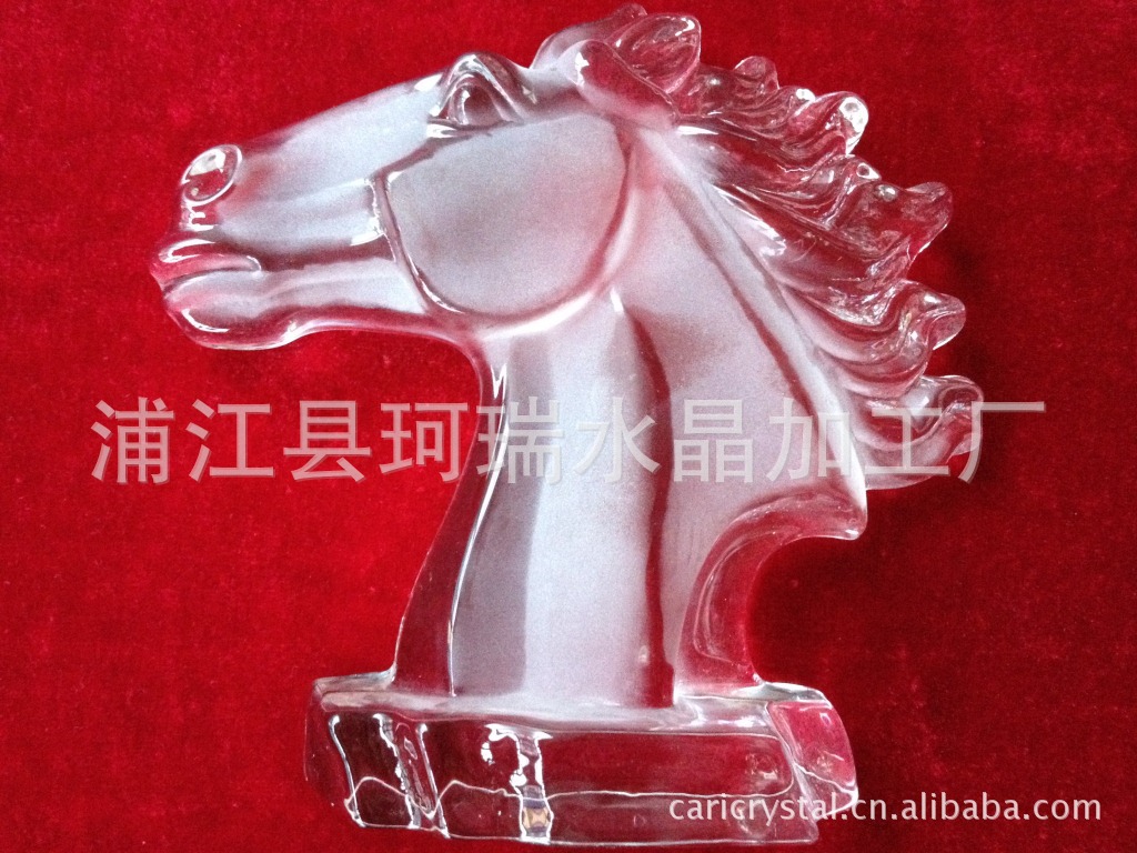 水晶压型工艺品-马