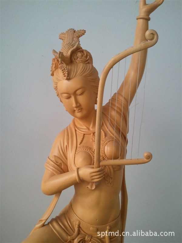 <em>木雕</em>工艺品<em>四大美女</em>敦煌飞天仕女-+<em>木雕</em>工艺品