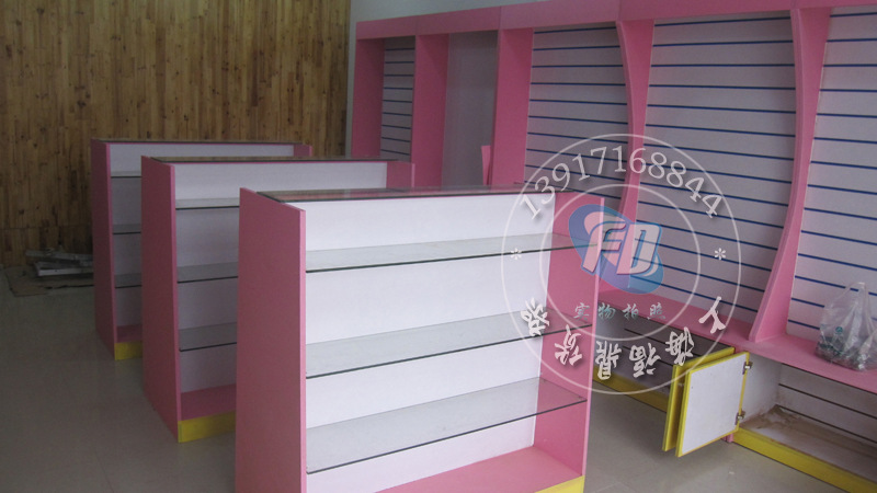 【木制货架 母婴店货架 母婴店展柜 奶粉货架 中