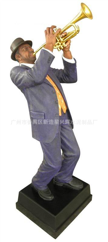 玻璃钢音乐黑人雕塑 吹萨克斯雕塑 树脂工艺雕塑图片,广州厂价供应