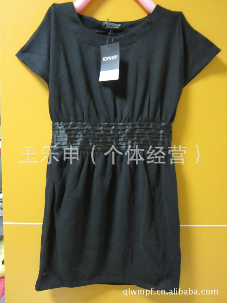 外贸女装批发 外单女士收腰款连衣裙 韩版春秋