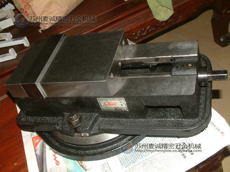 【铣床可倾虎钳】台湾铣床可倾平口钳_4寸双向角固式虎钳