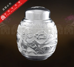 纯银茶具-纯银制品-纯银茶叶罐- 高工艺弧形茶叶罐