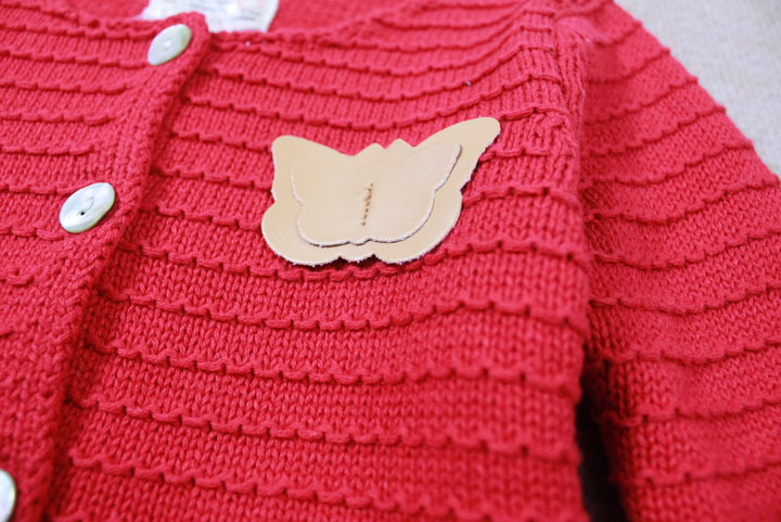 【z家女童<em>蝴蝶</em>装饰毛衣<em>开衫</em> <em>羊毛衫外套</em>2-8岁