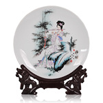 景德鎮陶瓷 高檔古典美女瓷盤掛盤裝飾盤 現代陶瓷擺件裝飾工藝品