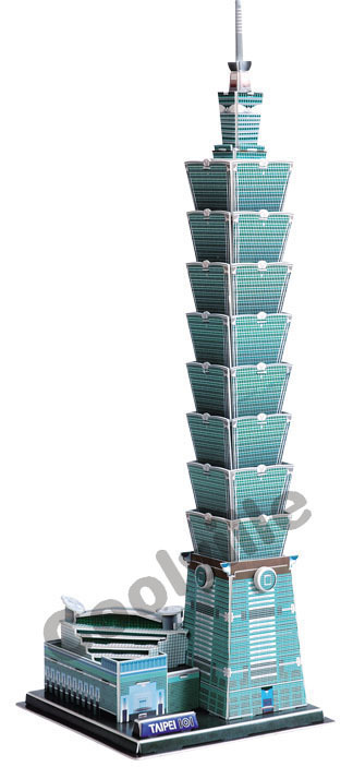 台北101大厦 建筑模型 3d立体拼图