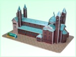 世界名建筑/施佩耶尔大教堂 3D立体积木 益智拼图 儿童积木玩具
