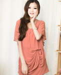 0651#2012夏女装新款时尚韩版V领纯色宽松休闲短袖蝙蝠袖雪纺衫