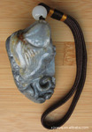 玄武玉器 新疆 和田玉 墨玉 青花 把件