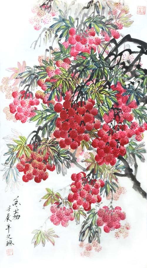 【香荔】荔枝 纯手绘花鸟国画 可订制