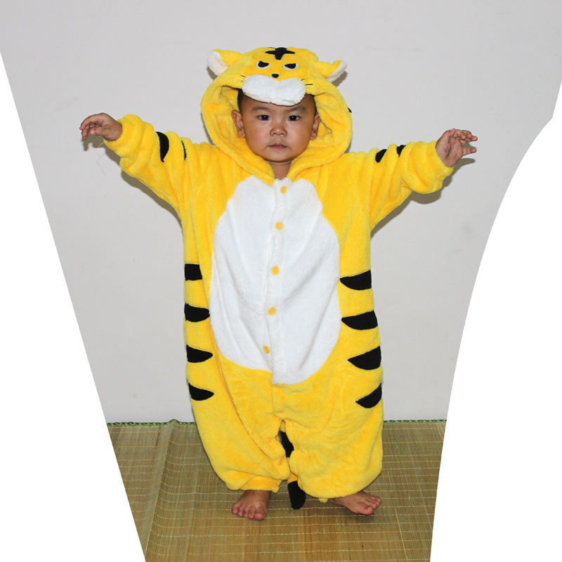 【春秋冬<em>儿童珊瑚绒</em>动物卡通<em>连体睡衣</em>家居服老