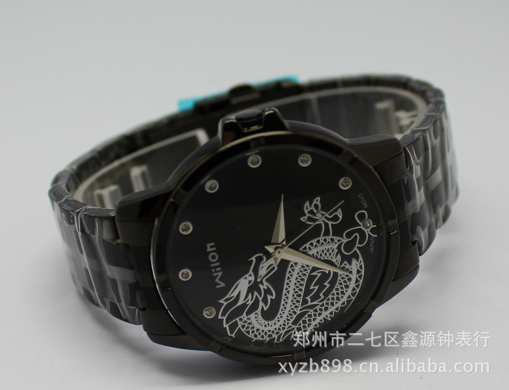 新款正品威龙手表中国龙元素手表情侣表 钢带对表时尚手表 1086
