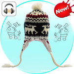 音乐帽、耳机帽、音乐耳机、毛绒耳机、针织帽、headphones hat