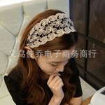 B099 蕾丝发箍时尚超宽压发箍宽边头箍 韩国进口原单头饰品