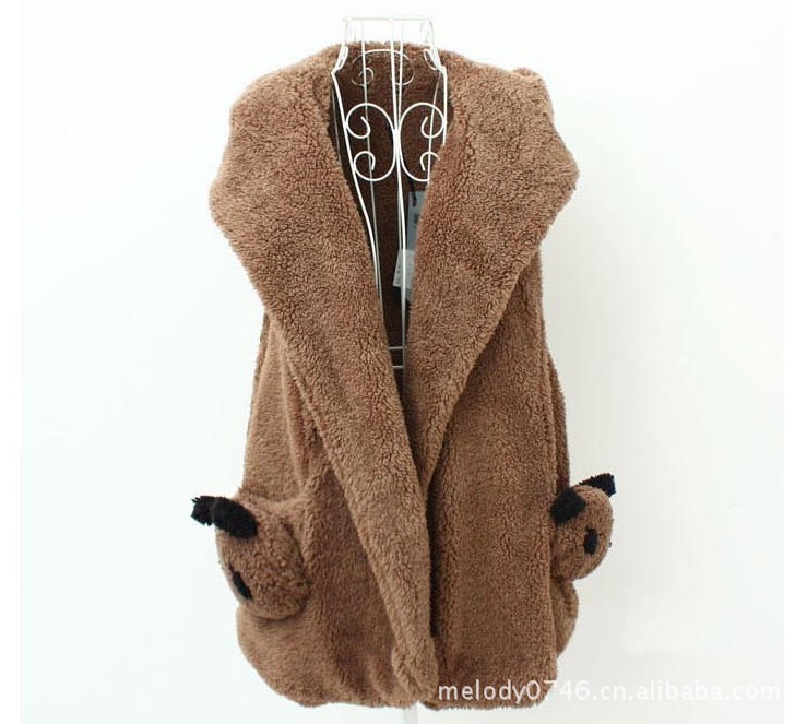 秋装新款 韩版<em>女马甲 背心</em> 保暖 可爱熊猫 女装