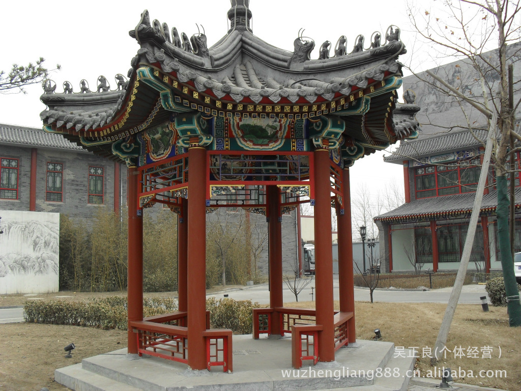 廊舫轩榭.垂花门楼.寺庙庭院.四合院.古建修复等等.小制作:堂馆装修.