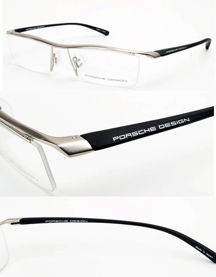 p8189保时捷眼镜架tr90镜腿 近视半框 运动眼镜框镜架