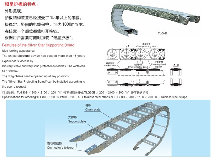 长期批发 专业生产拖链 聚丰钢制拖链（物美价廉）¶ 塑料拖链