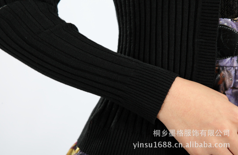 濮院羊毛衫<em>女士</em>西装领针织毛衣 <em>假两件套</em>外套