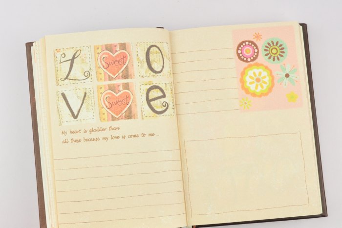 可爱彩页恋爱<em>日记</em>本 日程计划<em>本子</em> 手翻书动画