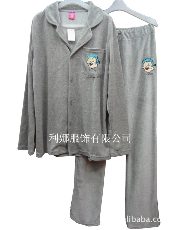 【大力水手<em>睡衣</em> <em>大嘴猴睡衣</em> <em>大嘴猴男款</em>天鹅绒
