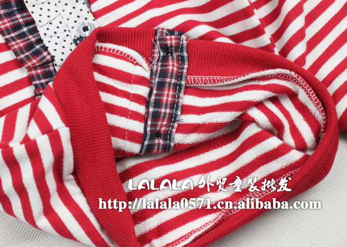 欧美大牌春装新款<em>女童装针织条纹开衫</em> 外贸童