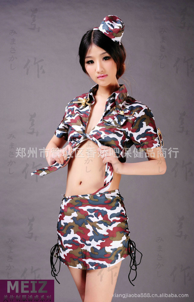 特实拍 提供原图 情趣制服 战地雄风<em>女兵迷彩</em>装